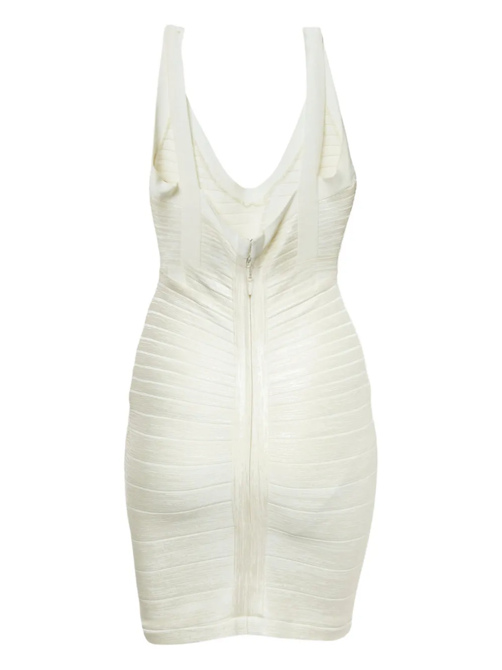 Hervé Léger Pre-Owned sleeveless knitted mini dress - Beige