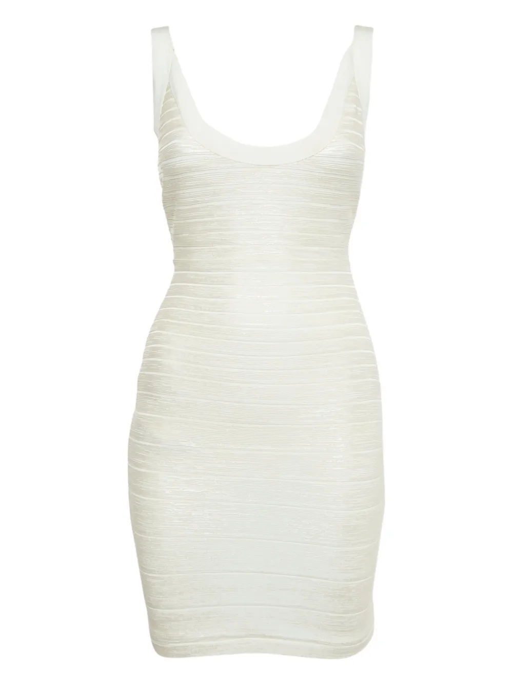 Hervé Léger Pre-Owned sleeveless knitted mini dress - Nude
