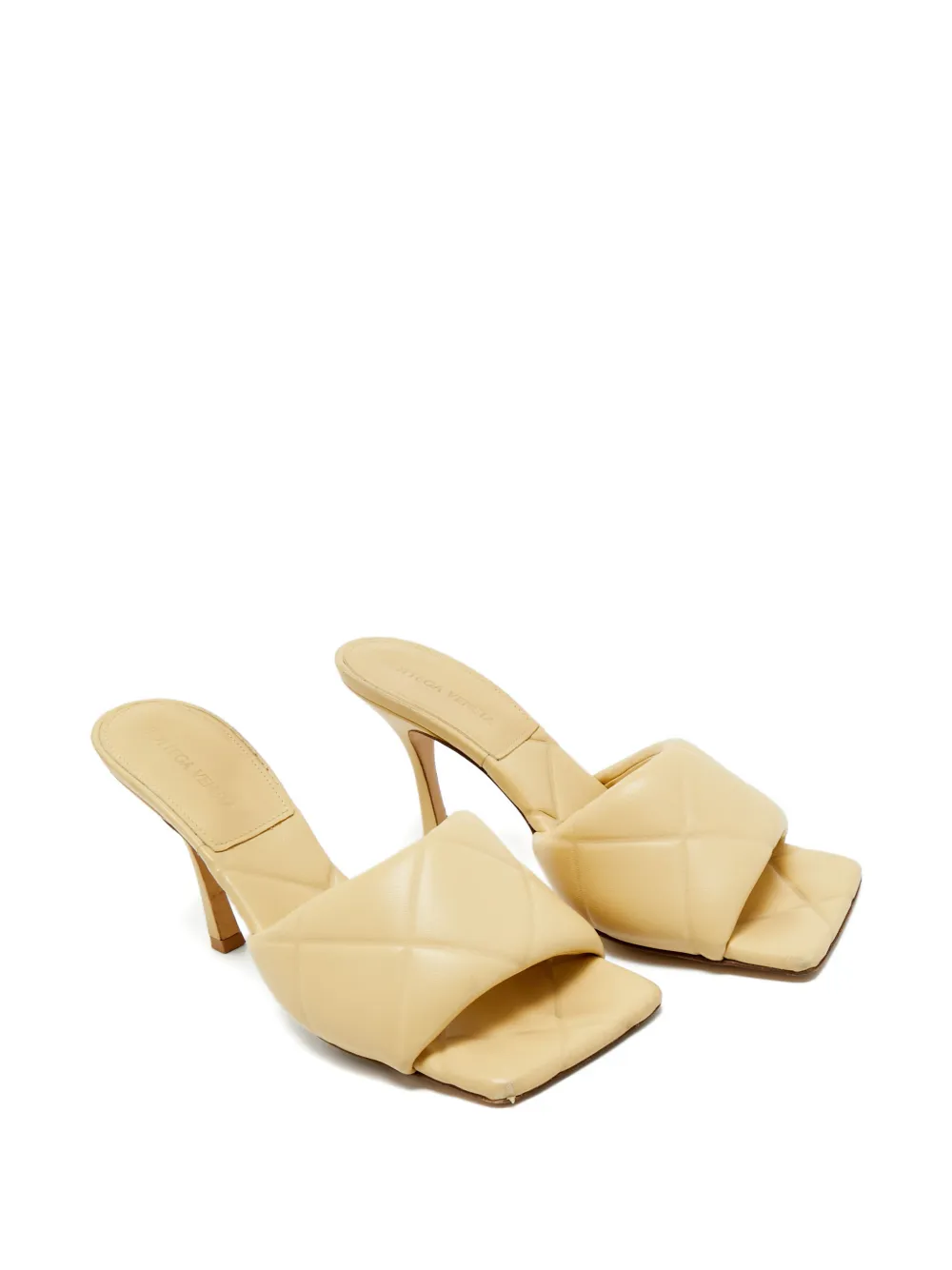 Bottega Veneta Pre-Owned Lido quilted leather sandals - Beige