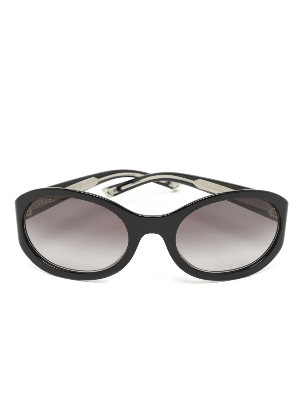 Gucci Pre-Owned oval-frame sunglasses - Nero