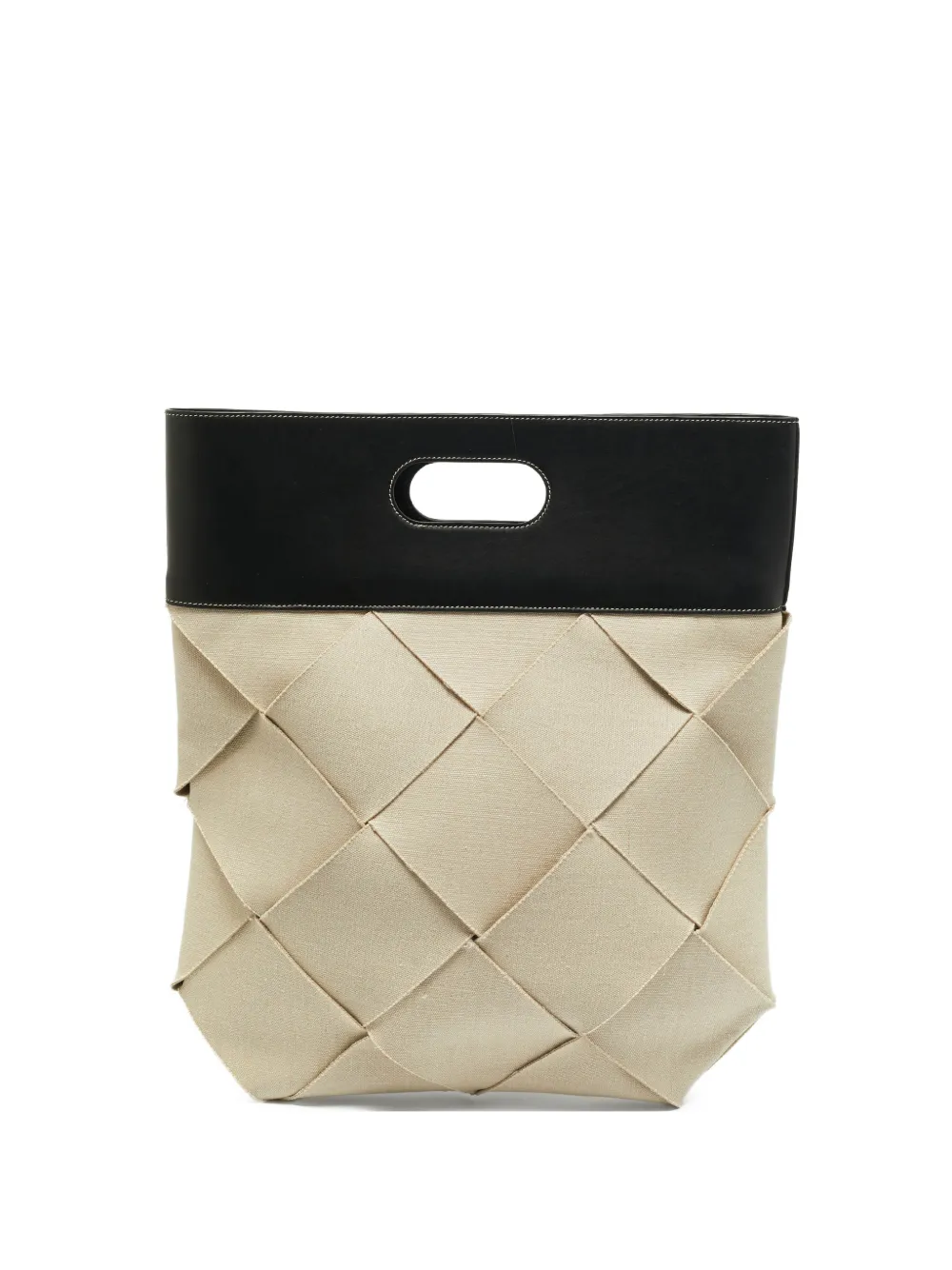 Bottega Veneta Pre-Owned canvas leather tote bag - Toni neutri