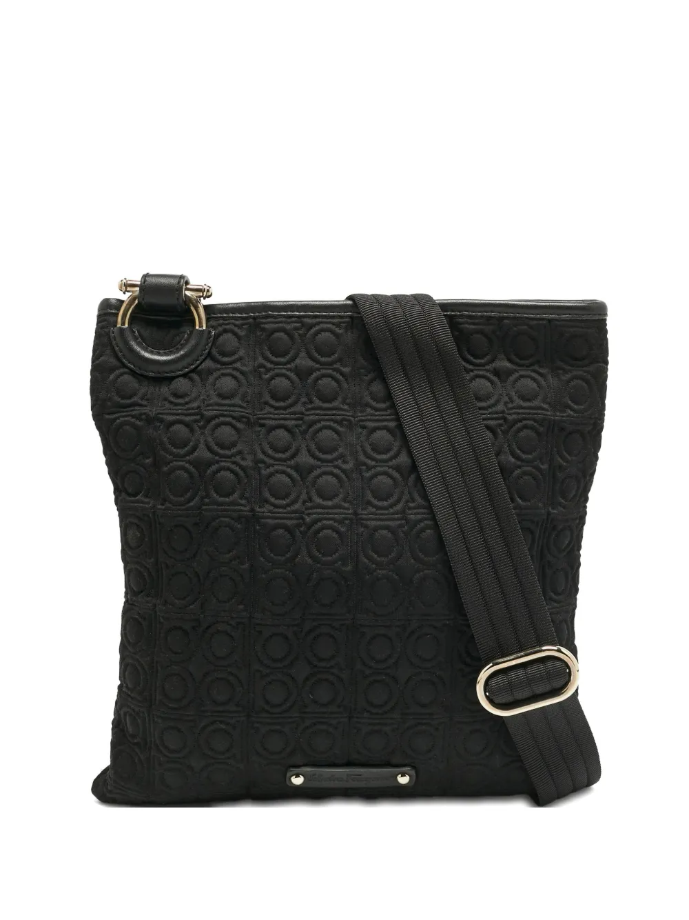 Ferragamo Pre-Owned embossed messenger bag - Nero