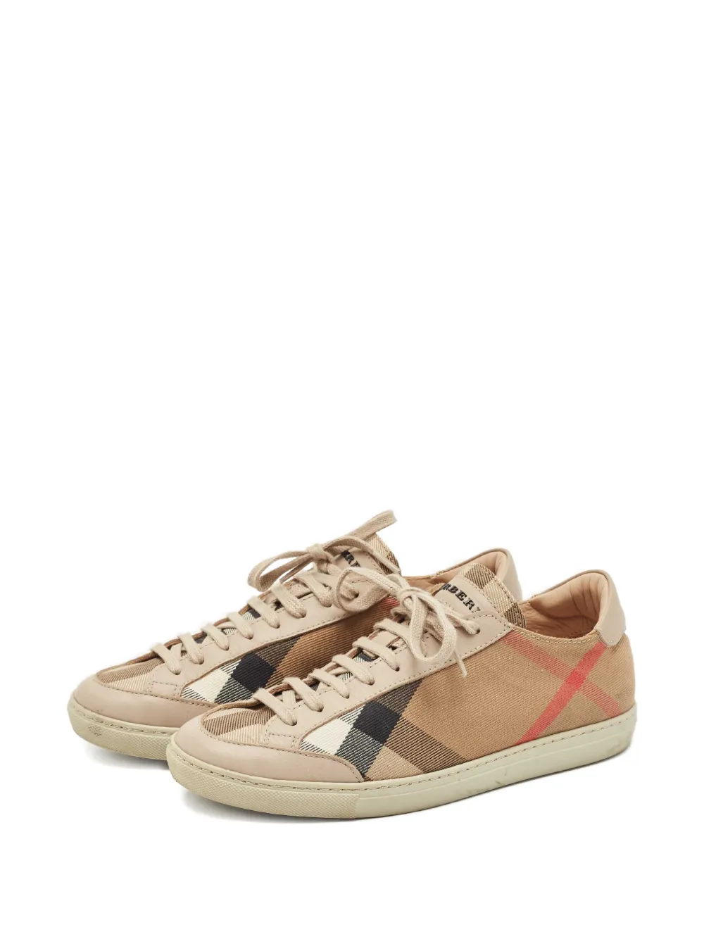 Burberry Pre-Owned check sneakers - Beige