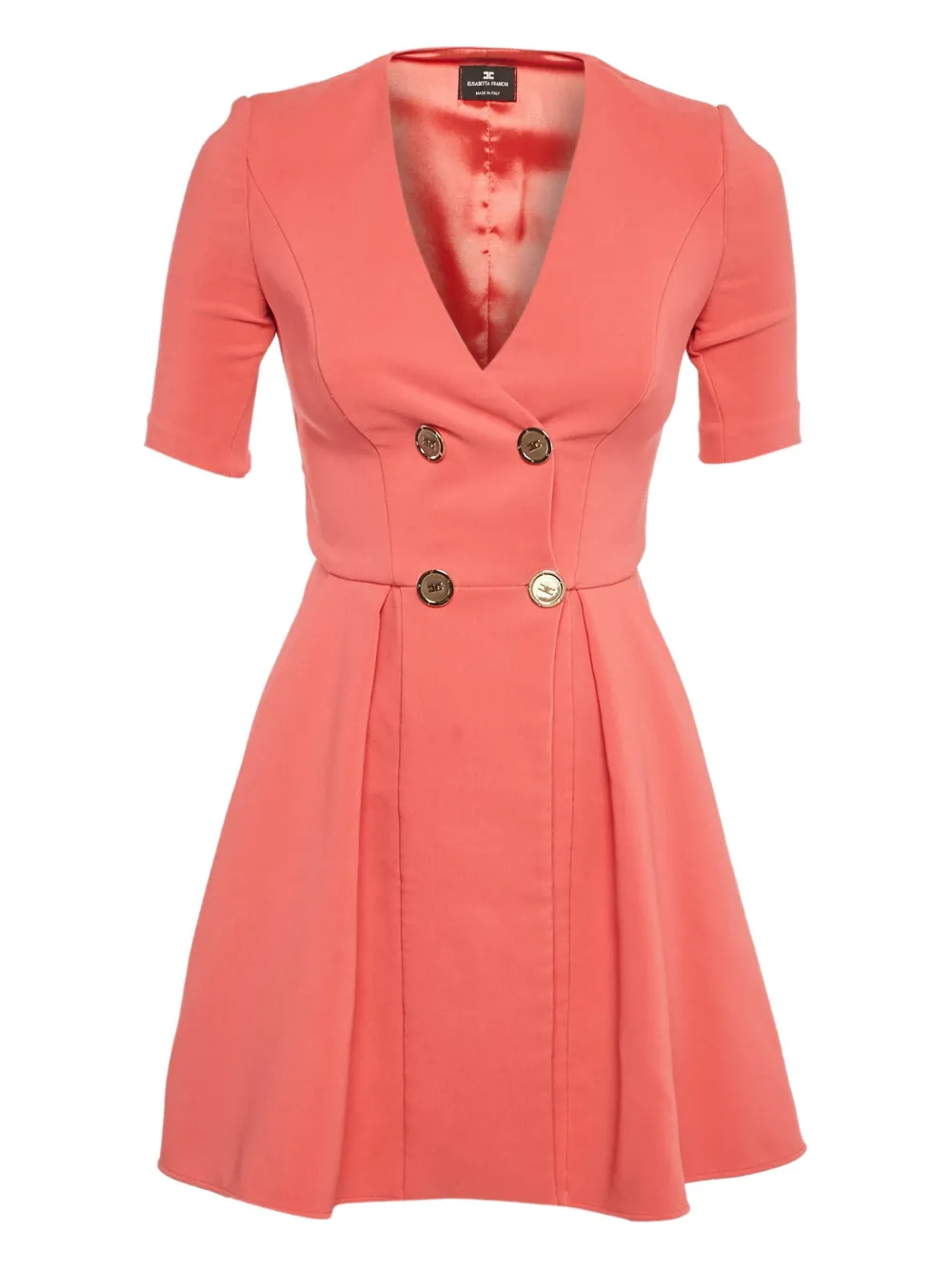 Elisabetta Franchi Doppelreihiges Kleid - Orange