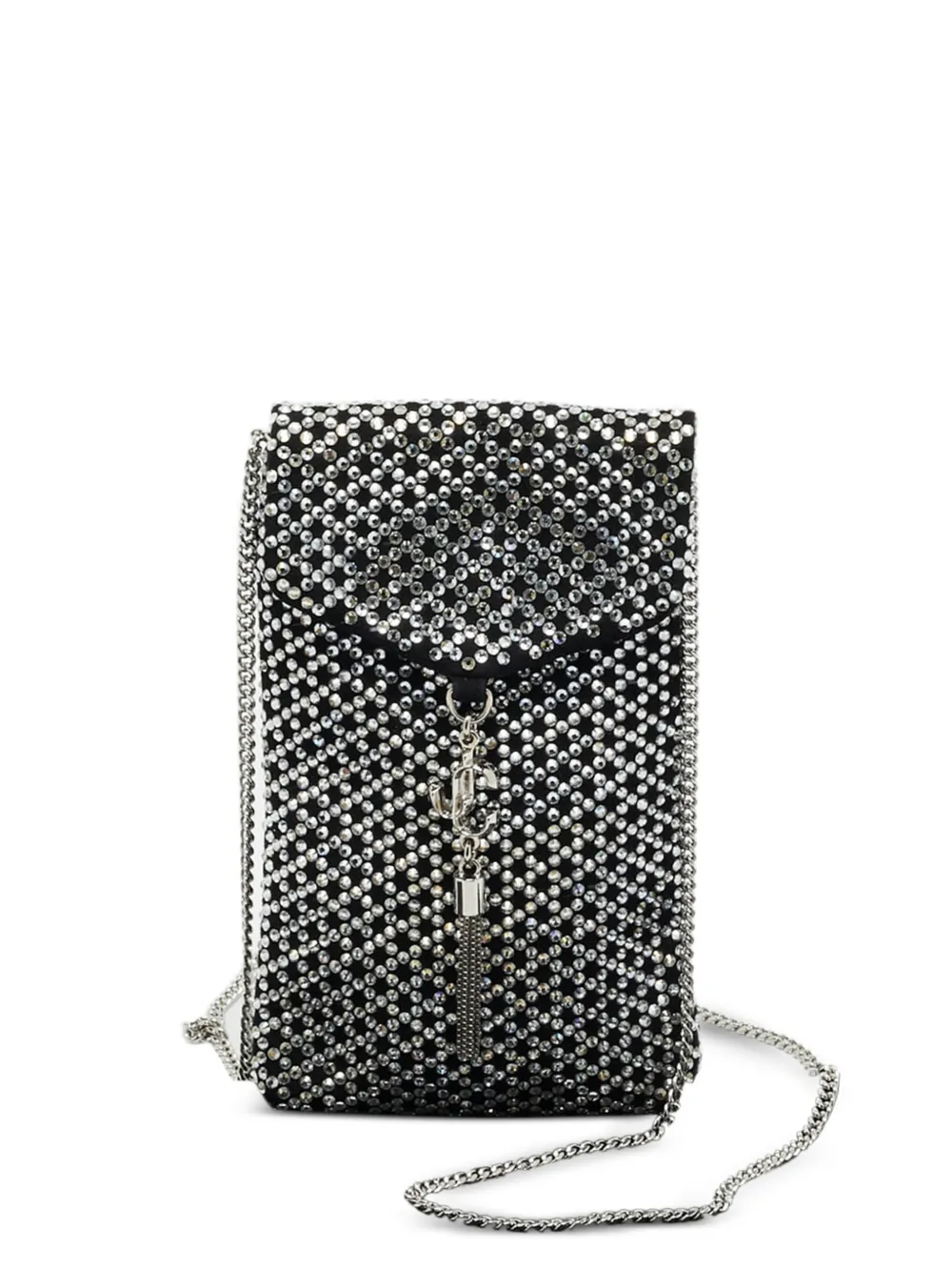 Jimmy Choo Pre-Owned crystal-embellishments cross body bag - Nero