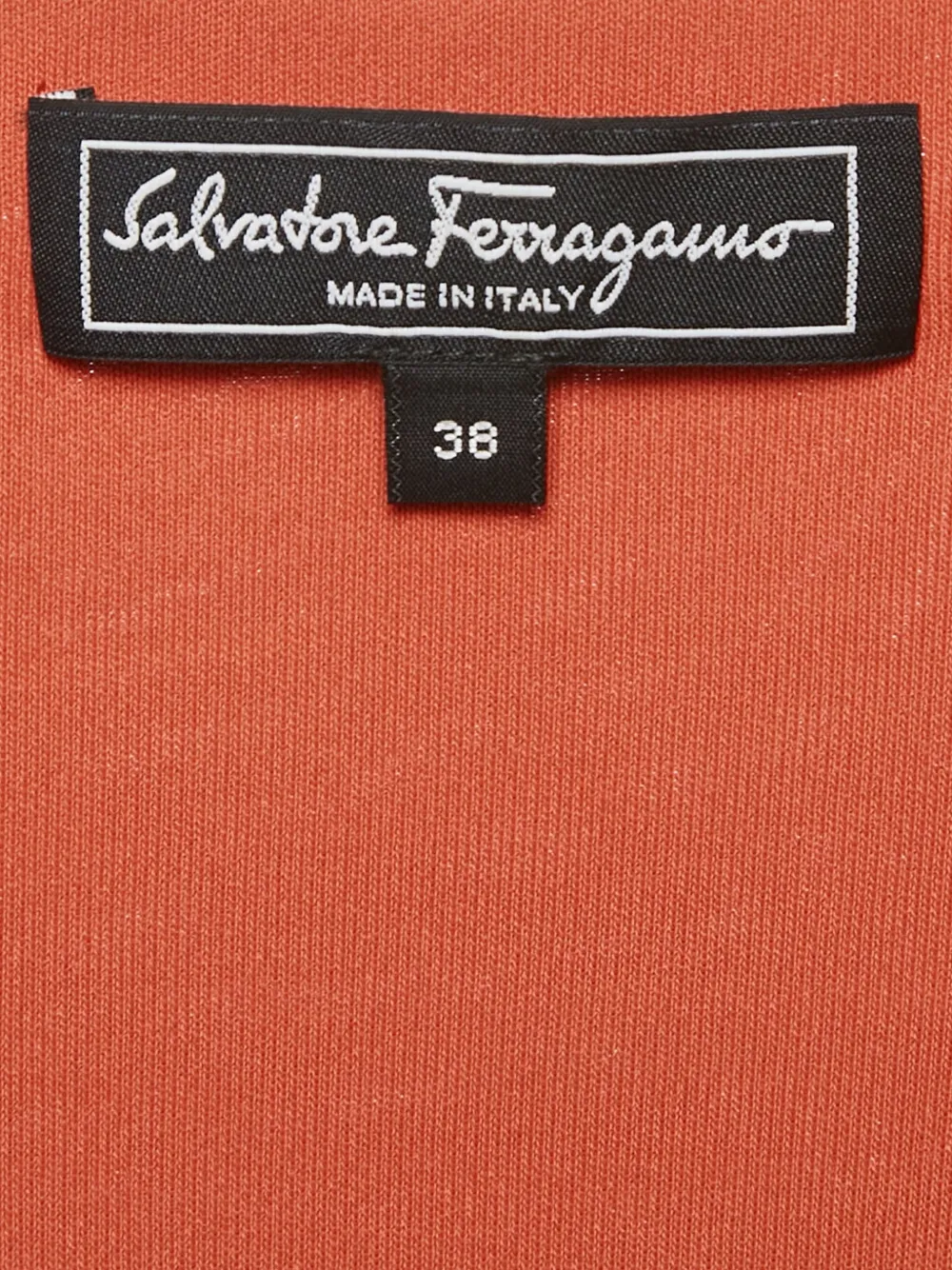Ferragamo Pre-Owned V-neck midi dress - Oranje