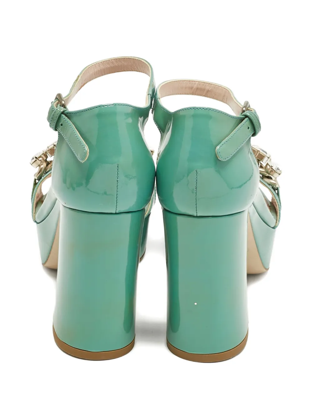 Miu Miu Pre-Owned crystal platform sandals | Image 2