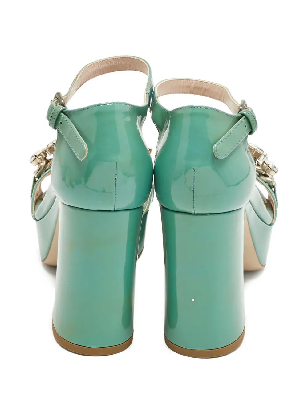 Miu Miu Pre-Owned crystal platform sandals | Image 2
