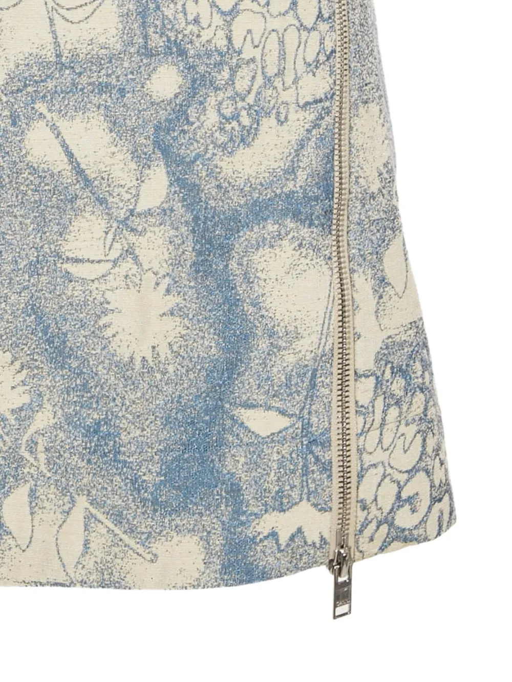 GANNI jacquard zip mini skirt - Beige