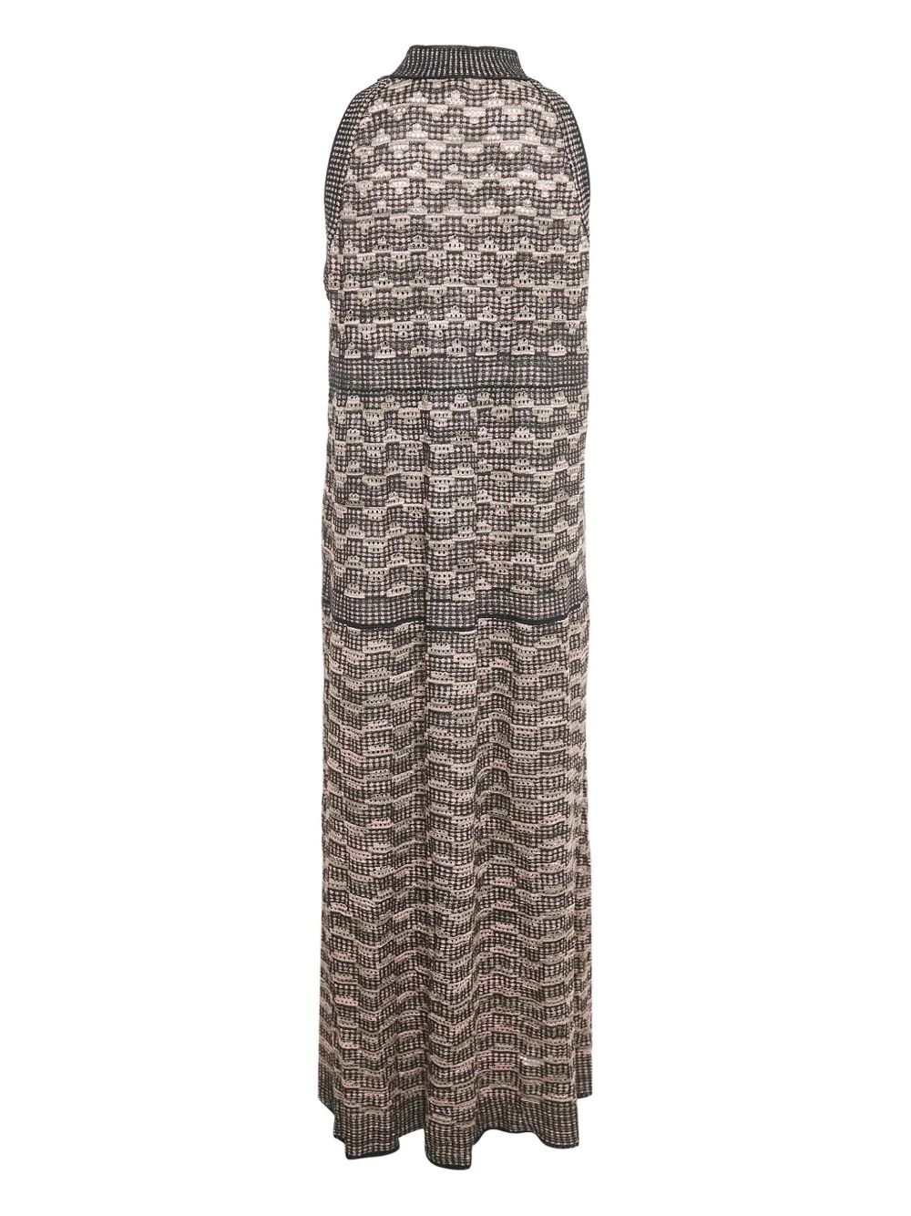 Missoni Pre-Owned tie-neck maxi dress - Zwart