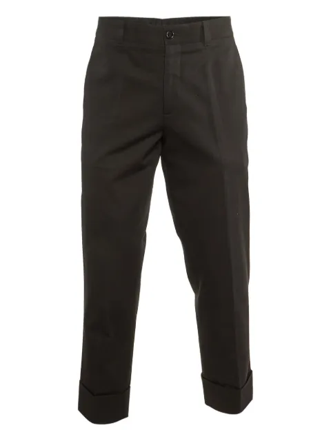Christian Dior Pre-Owned cotton cuffed trousers