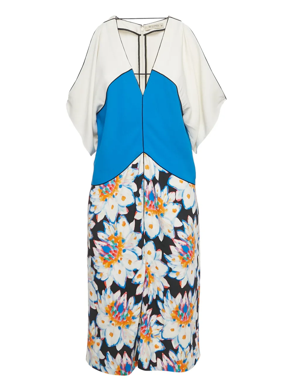 Etro Pre-Owned cutout printed dress - White