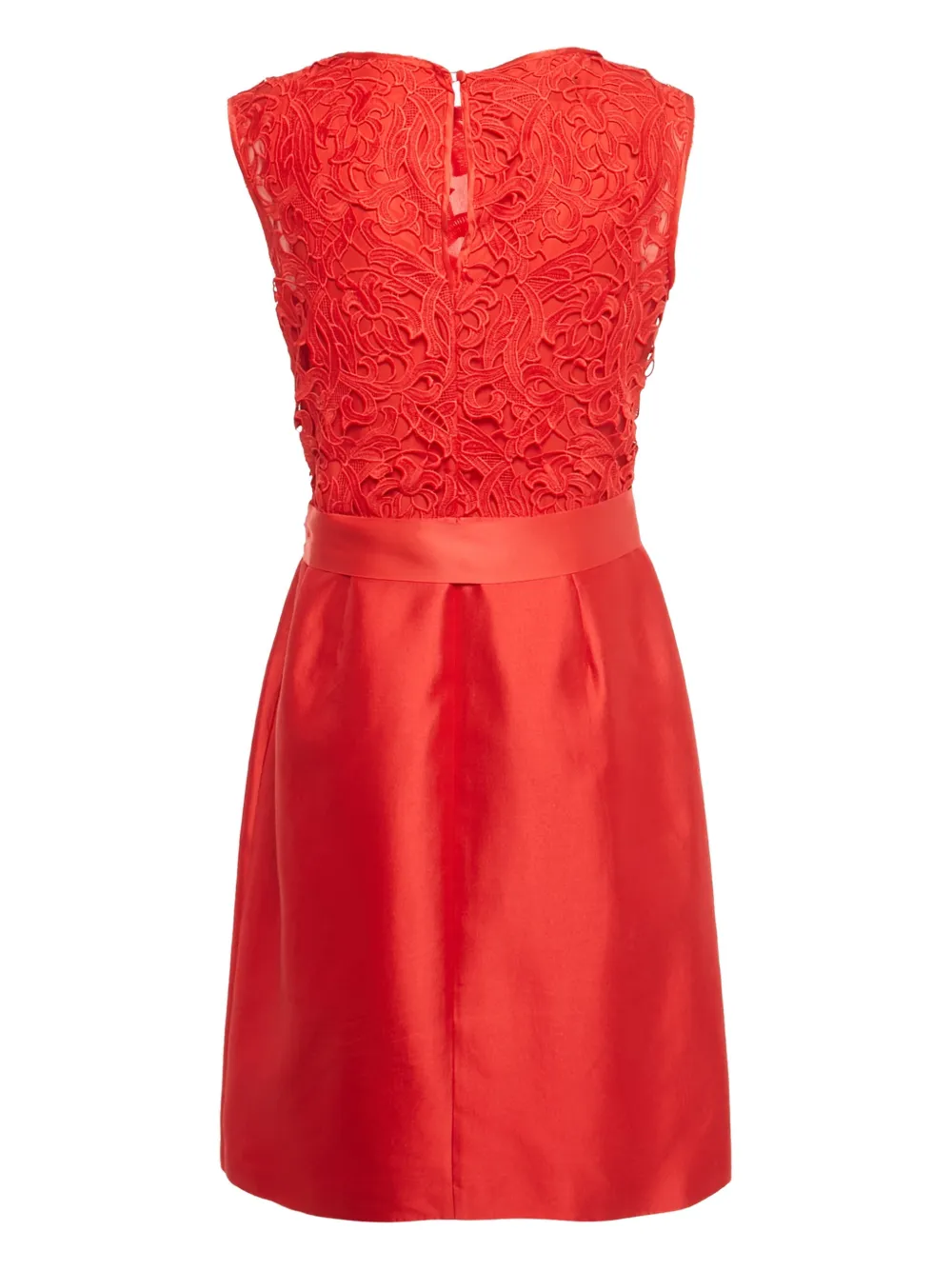 Carolina Herrera lace bow mini dress - Rood