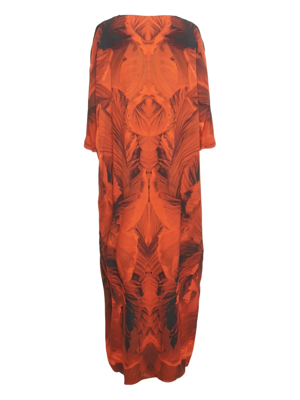 Alexander McQueen Pre-Owned silk floral maxi dress - Oranje