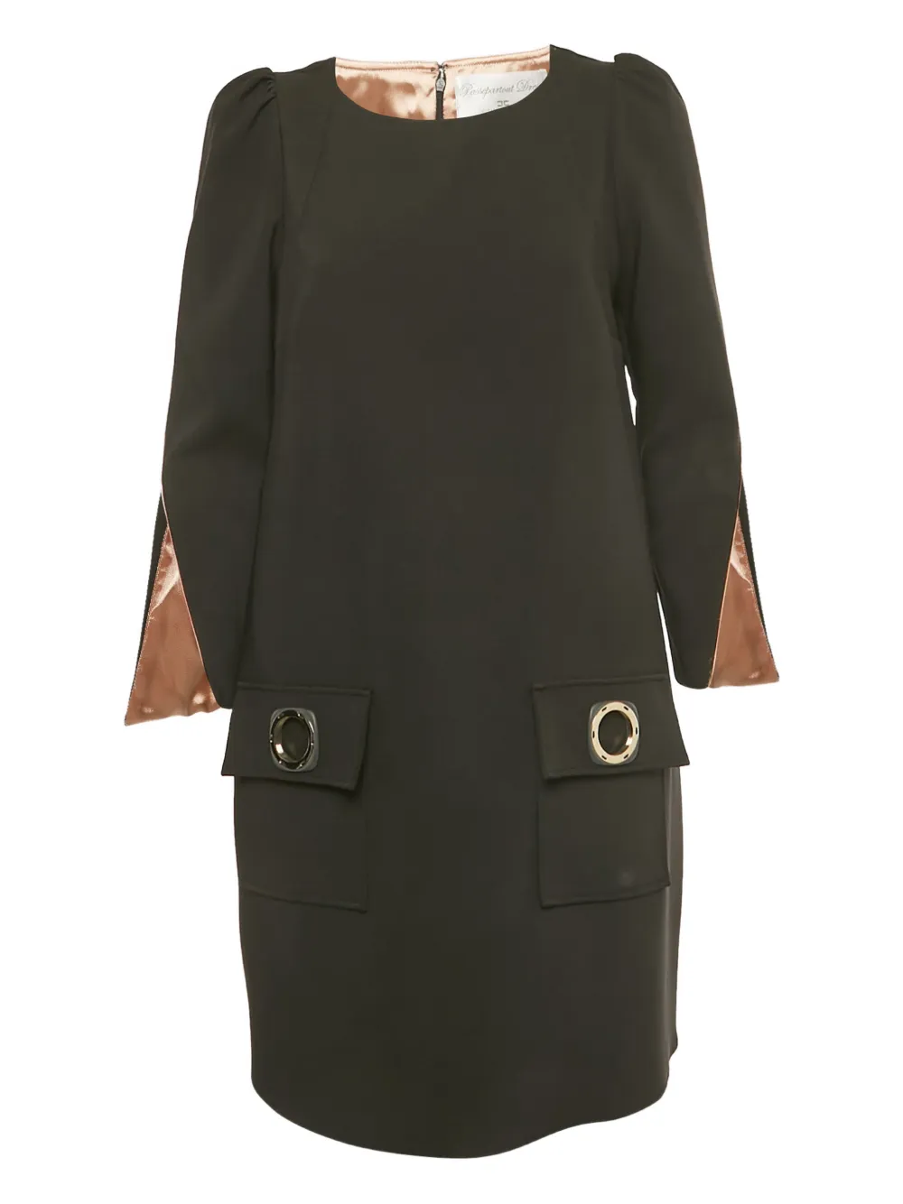 Elisabetta Franchi Passepartout Minikleid mit Falten - Schwarz