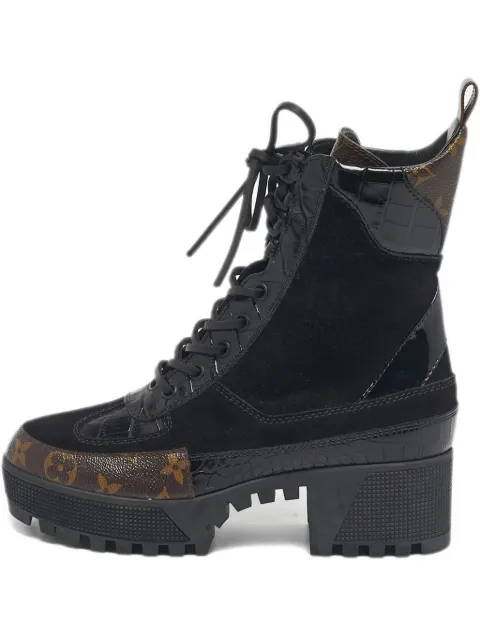 Louis Vuitton Pre-Owned leather monogram ankle boots