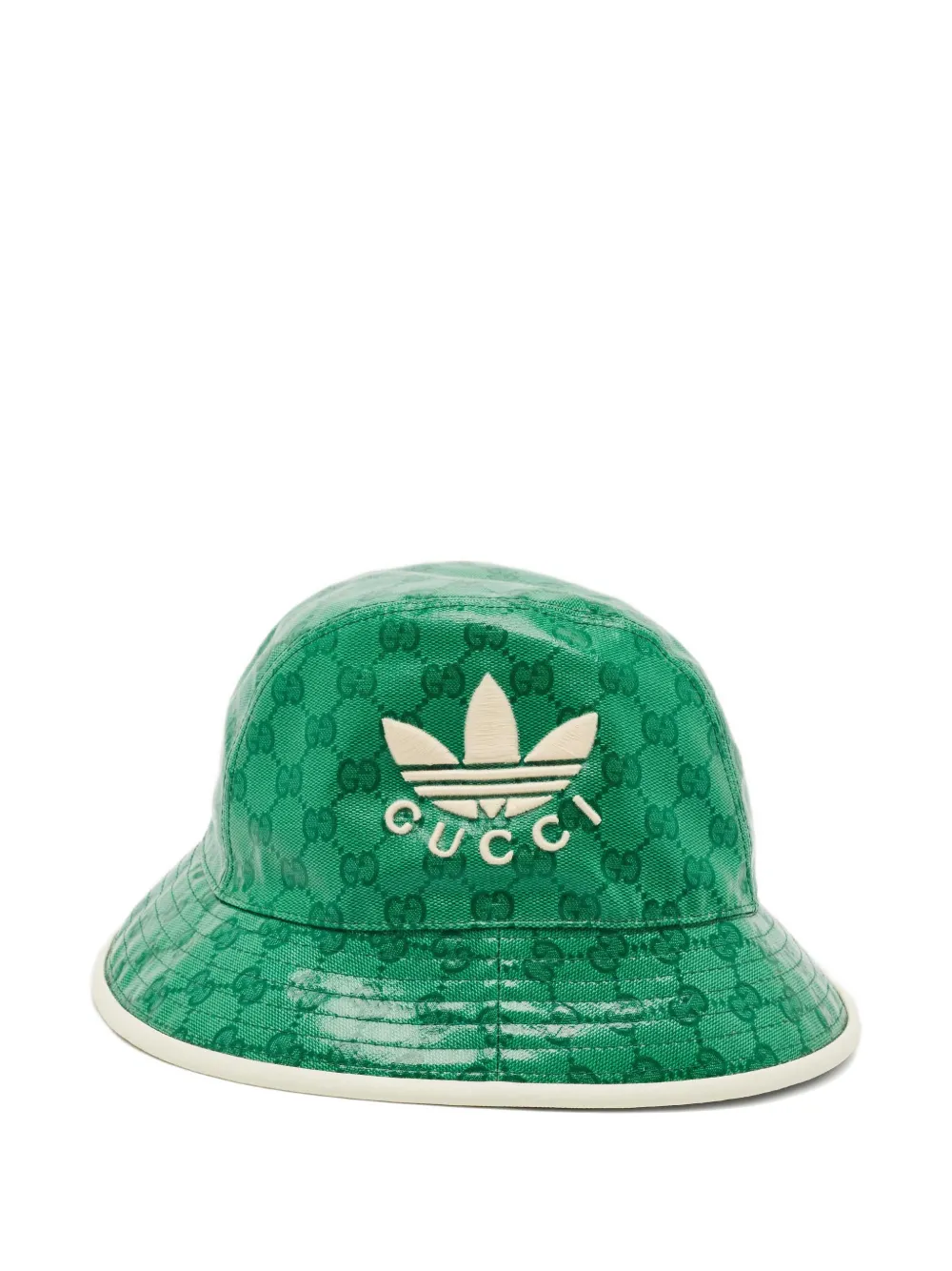 Gucci Pre-Owned x Adidas logo-monogram bucket hat - Verde