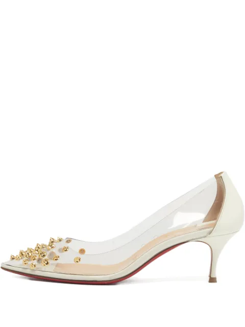 Christian Louboutin Pre-Owned Collaclou spiked transparent heeled pumps