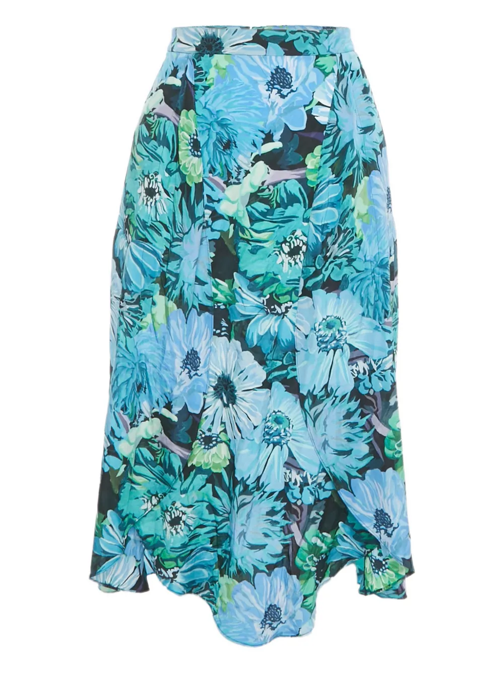 Stella McCartney Pre-Owned Gonna midi a fiori - Blu