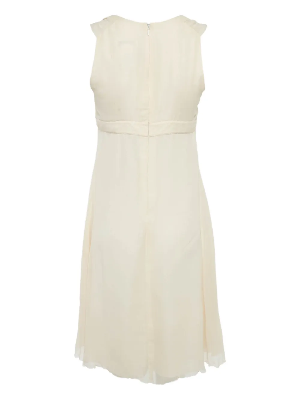 Celine Pre-Owned gathered silk dress - Beige