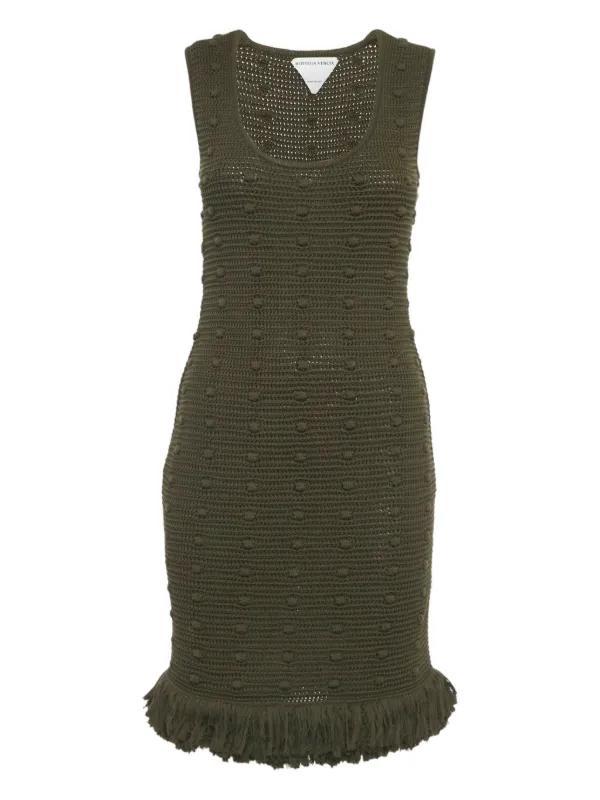 bottega veneta crochet dress Bottega Veneta Chevron Crochet Mini Dress