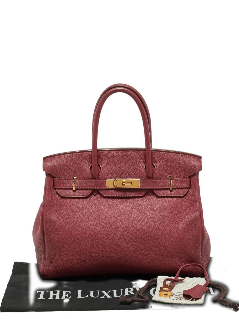 Pre-owned Hermes 2015 Birkin 30 Leather Tote Bag In Red