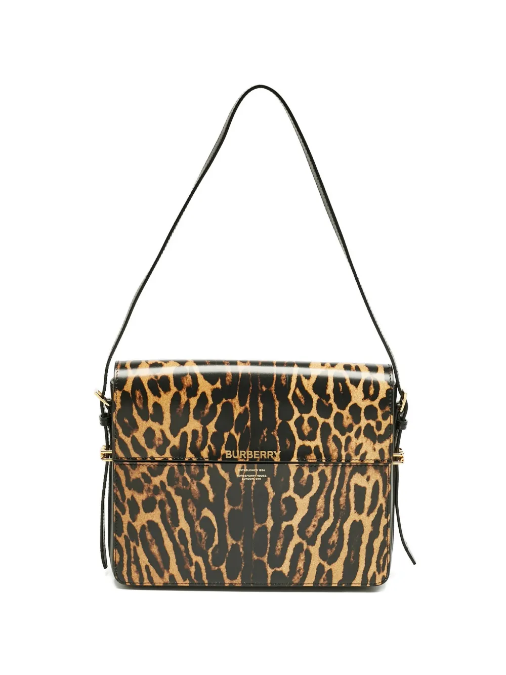 Burberry Pre-Owned Borsa a spalla Grace leopardata - Marrone