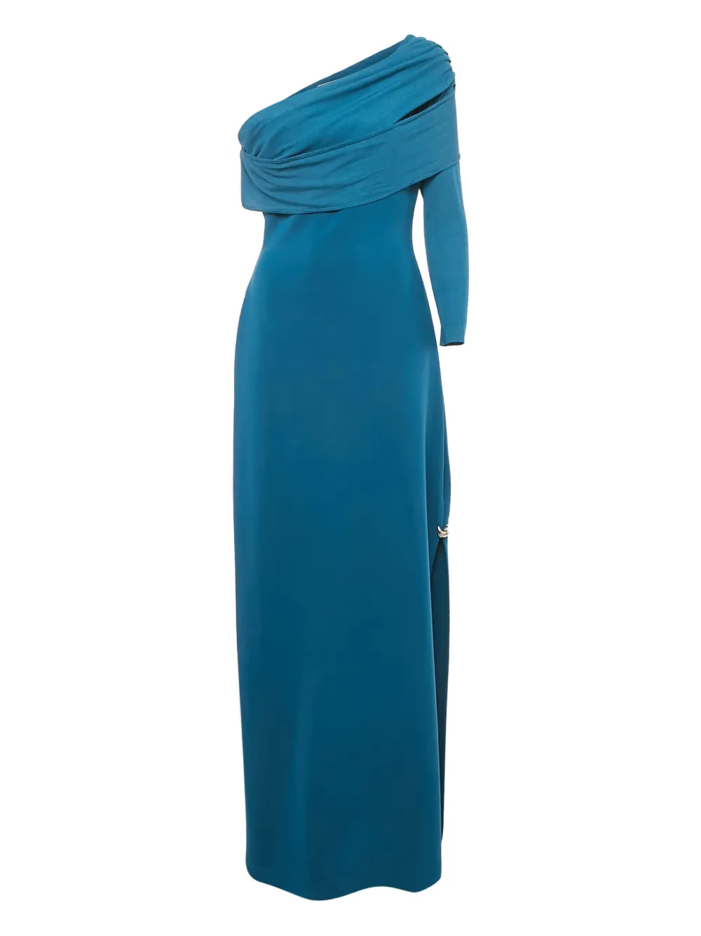 CHATS BY C.DAM draped one-sleeve maxi dress - Blu