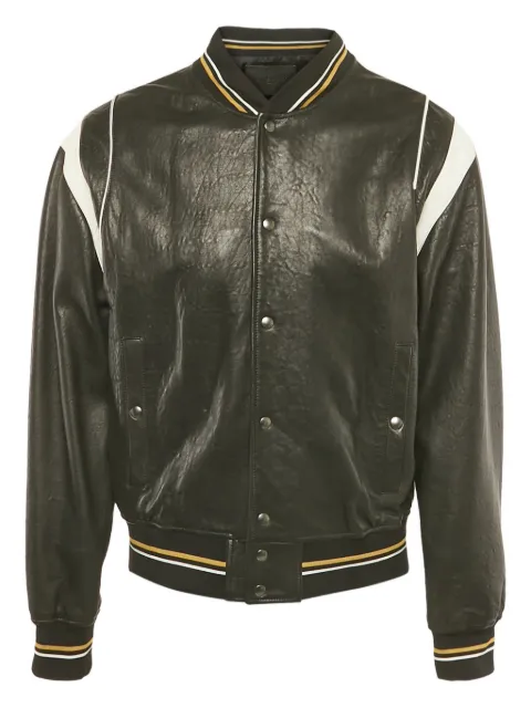 Givenchy Pre-Owned 4G-motif leather bomber jacket