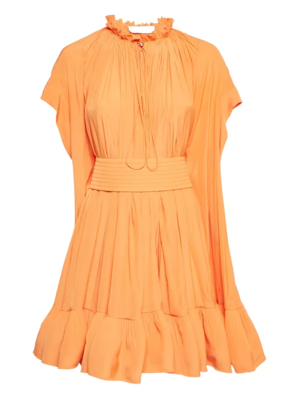 lanvin mini dress Lanvin - Short Charmeuse Dress For Women - Off White