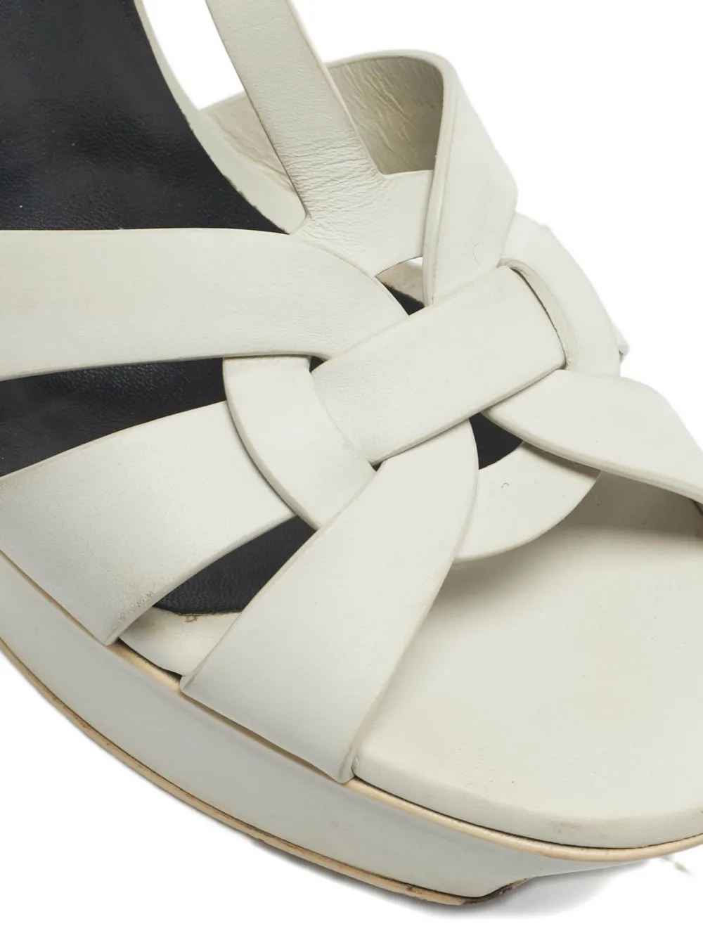 Saint Laurent Pre-Owned Tribute leather sandals - Beige