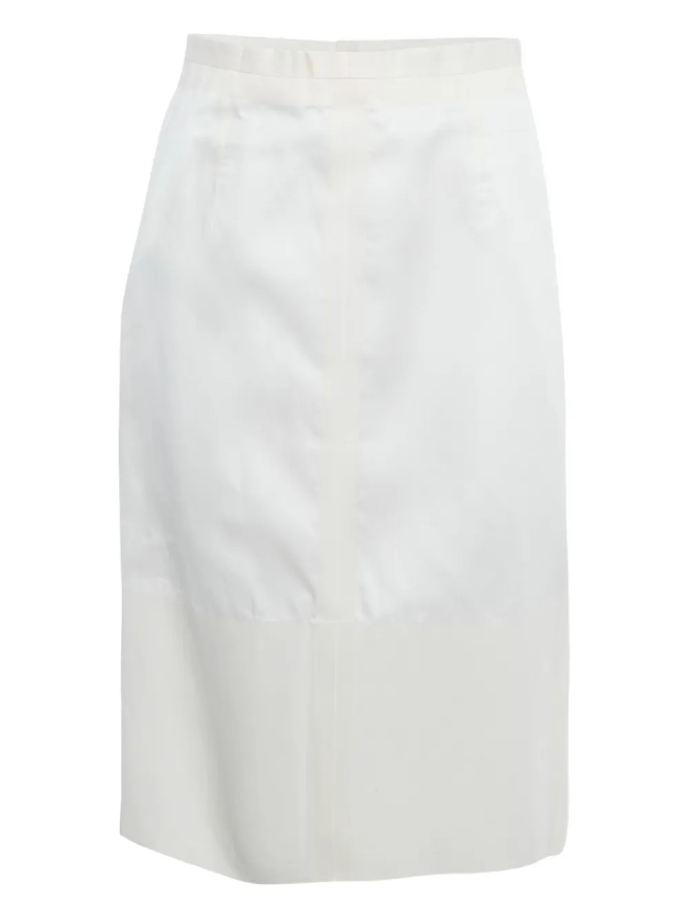 Celine Pre-Owned pleated midi skirt - Bianco