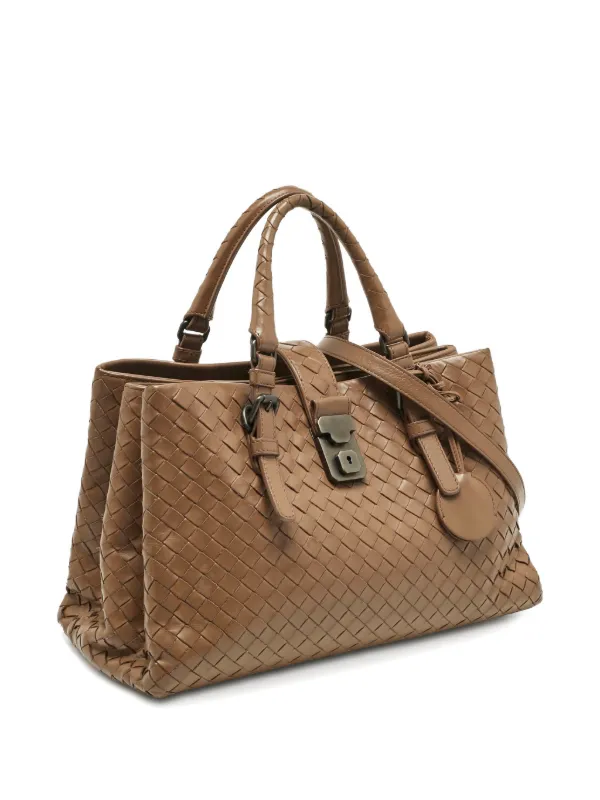 Bottega Veneta Pre-Owned ローマ レザーハンドバッグ S | ブラウン 
