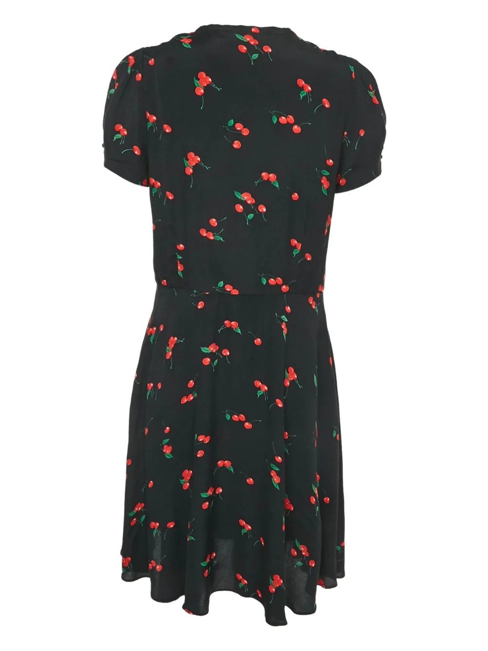 Polo Ralph Lauren Vintage cherries-print tie midi dress - Zwart