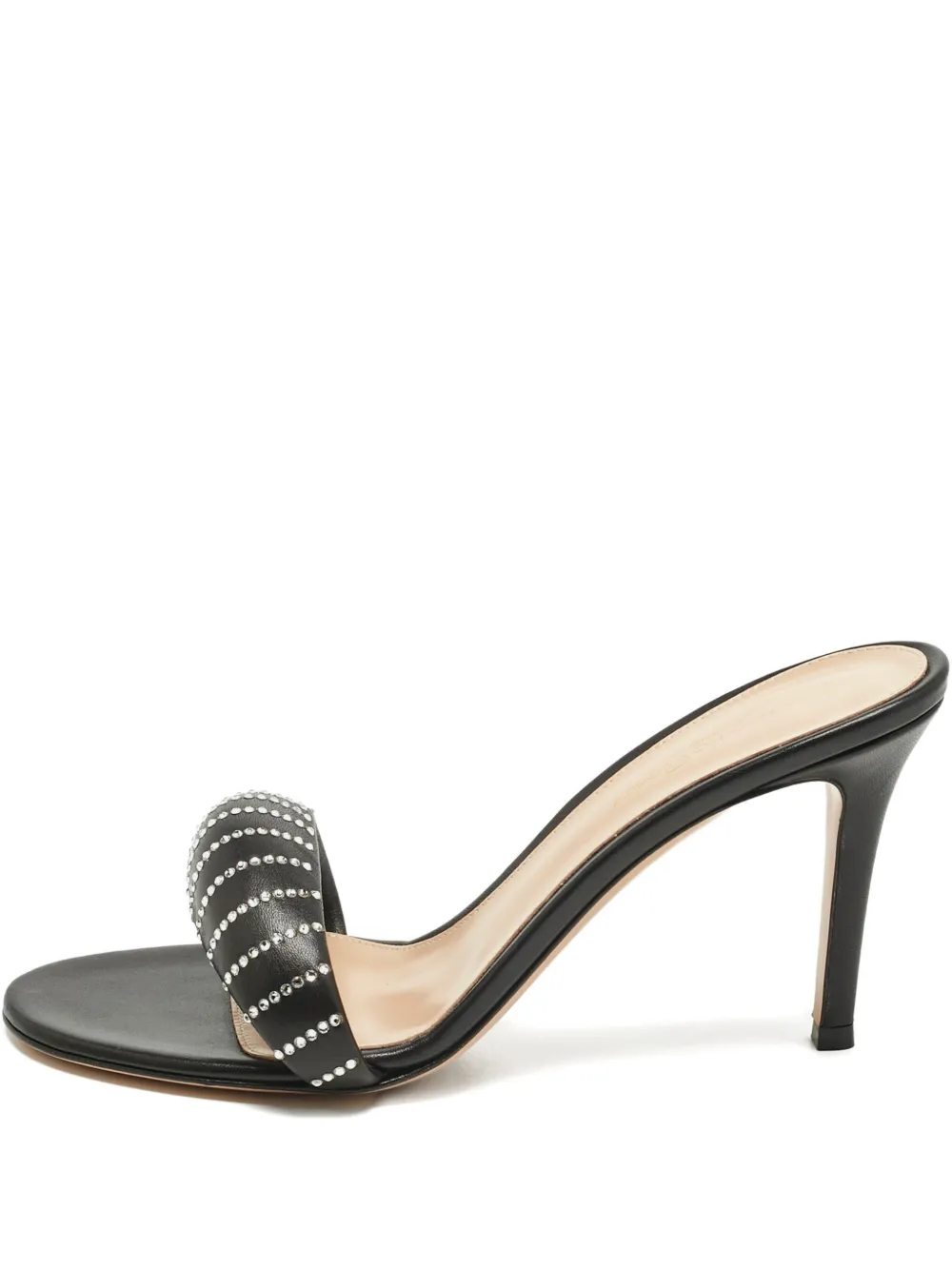 Gianvito Rossi Bijoux embellished-strap mules - Schwarz