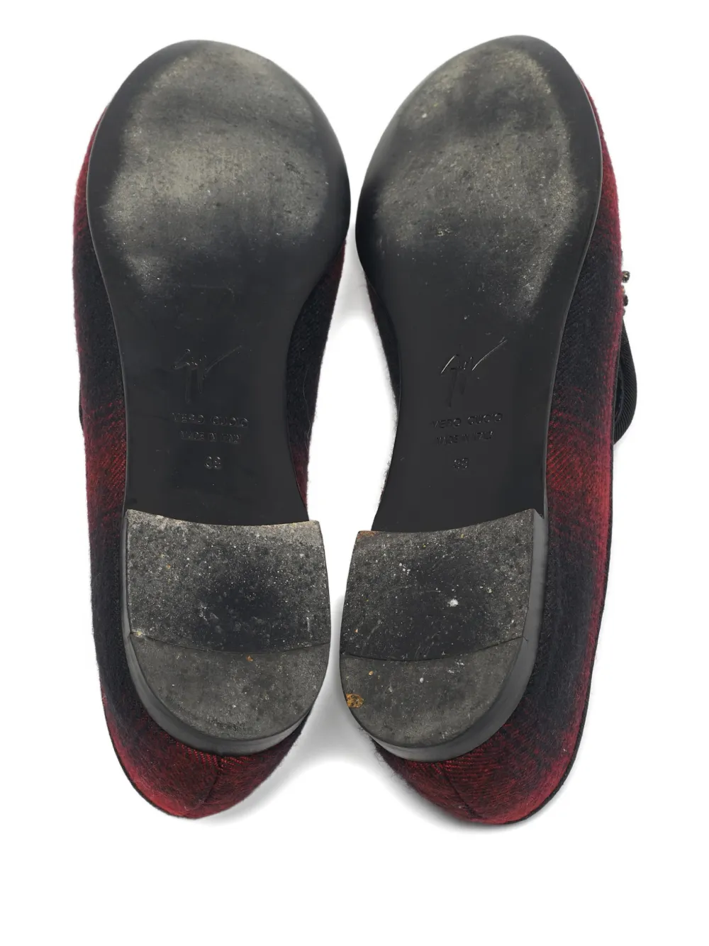 Giuseppe Zanotti Vintage fabric crystal-embellished loafers - Rood