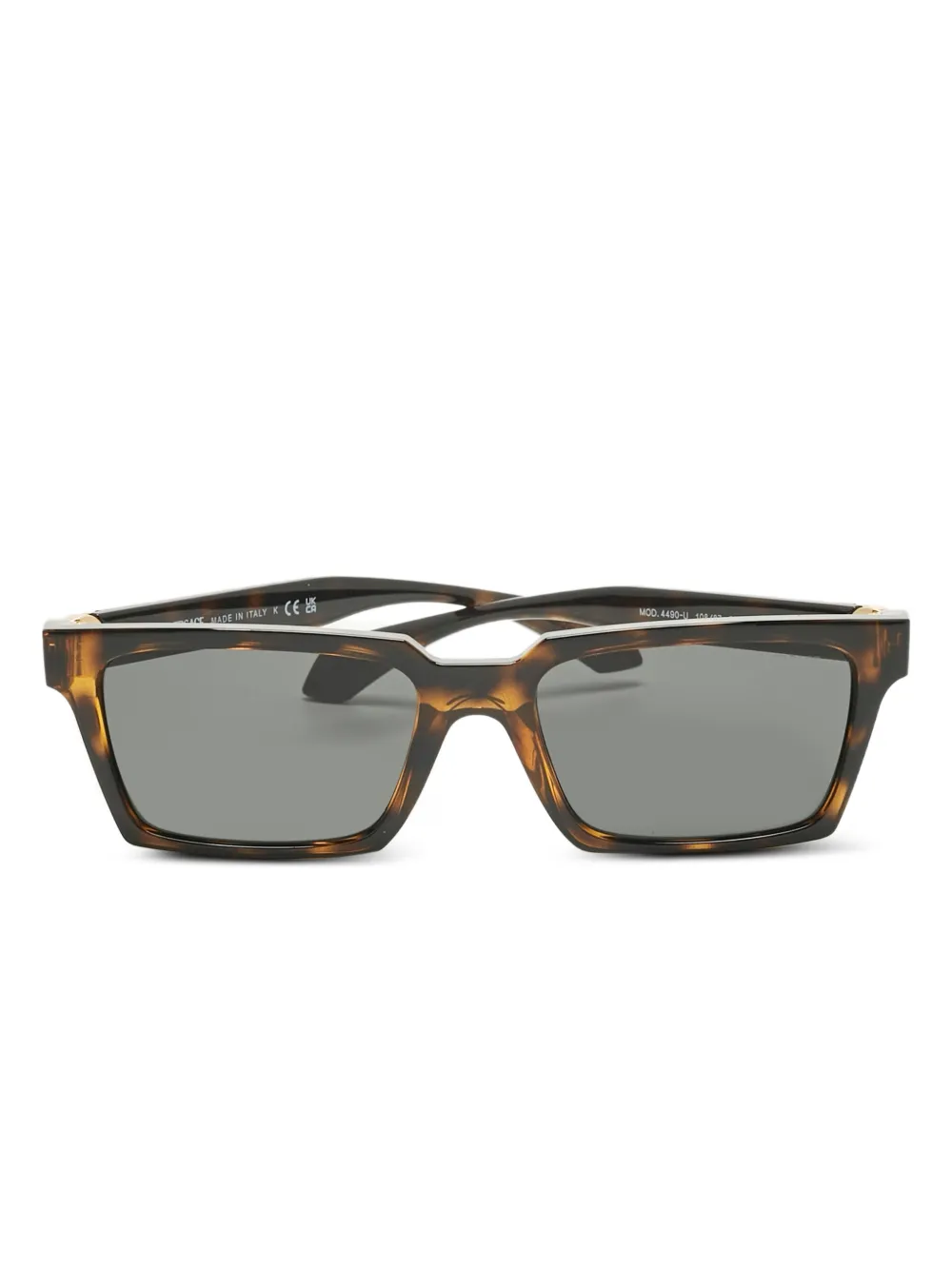 Versace Pre-Owned rectangle medusa-emblem sunglasses - Marrone