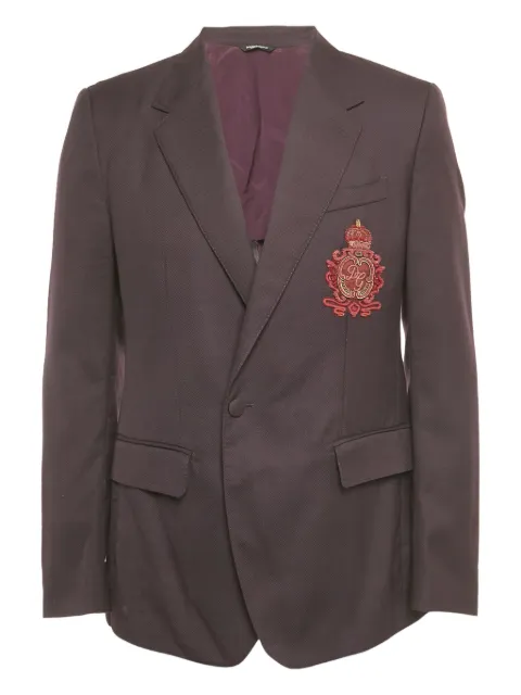 Dolce & Gabbana Pre-Owned crest-appliqué blazer