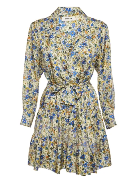 SANDRO flower-print dress