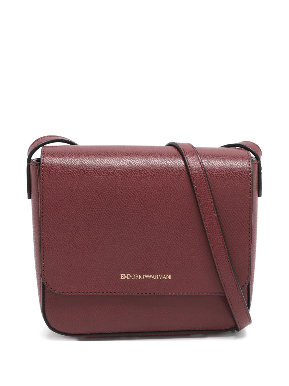 Pre-owned Emporio Armani Faux-leather Crossbody Bag In Red