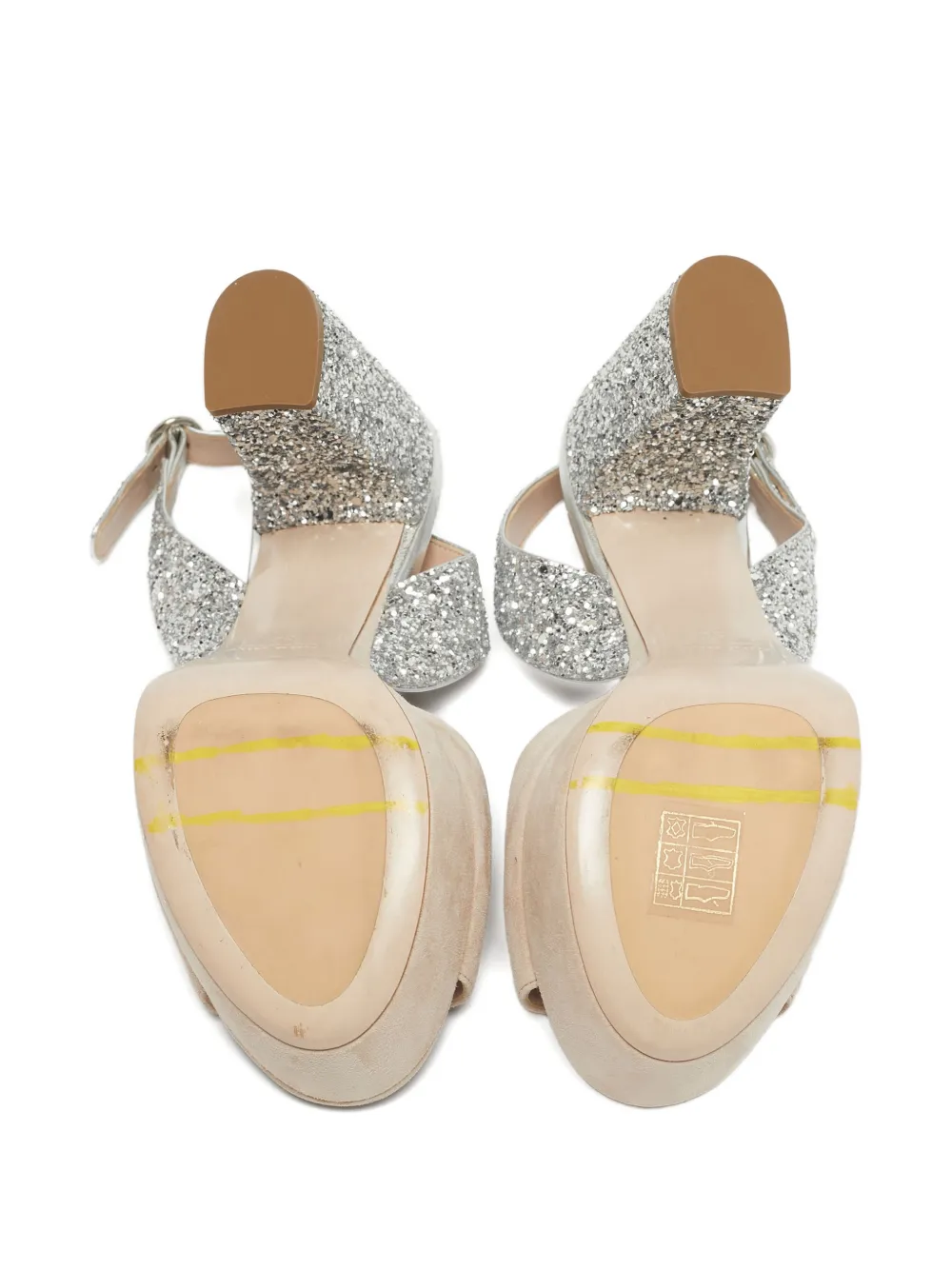 Miu Miu Pre-Owned glitter-detailing platform sandals | Image 2