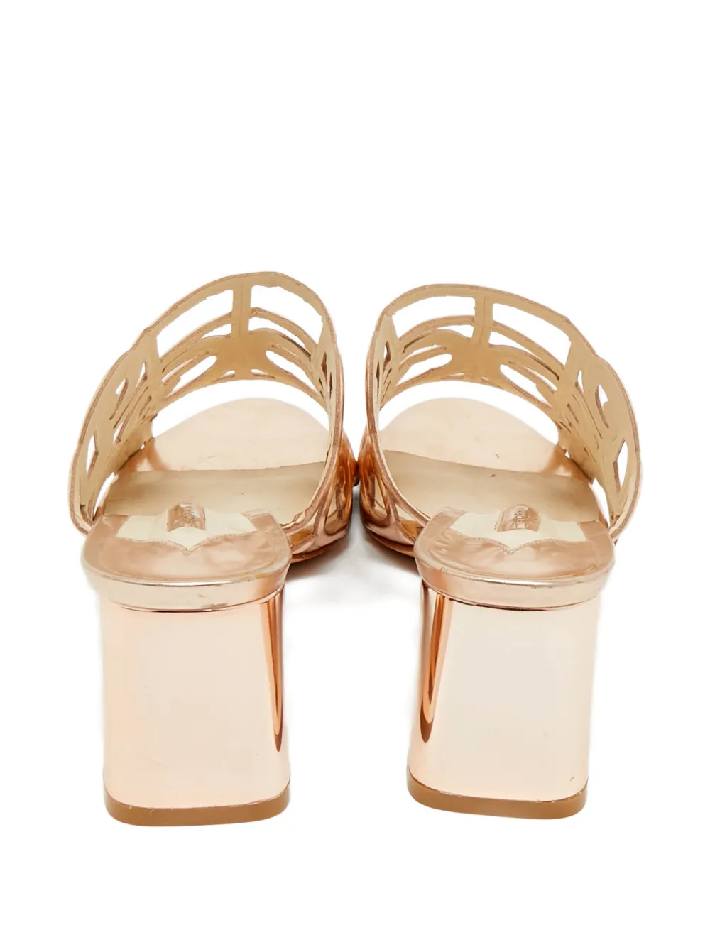 Sophia Webster cut-out leather mules - Roze
