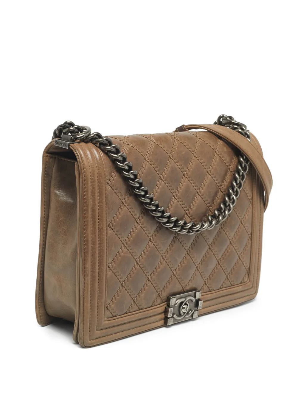 CHANEL Pre-Owned Boy quilted leather shoulder bag - Marrone