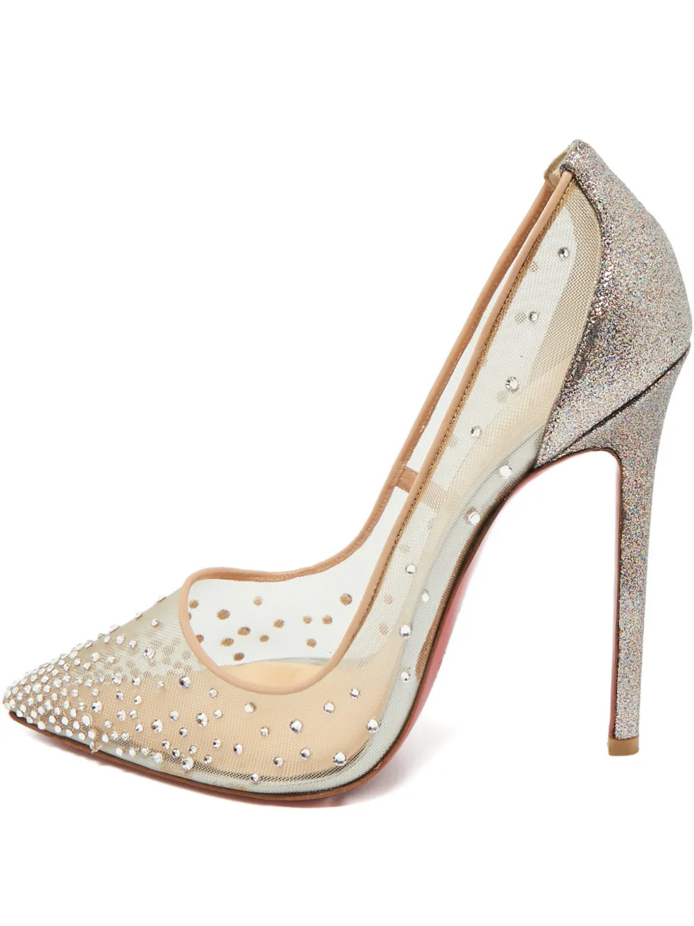 Christian Louboutin Pre-Owned Follies Strass embellished pumps - Nude