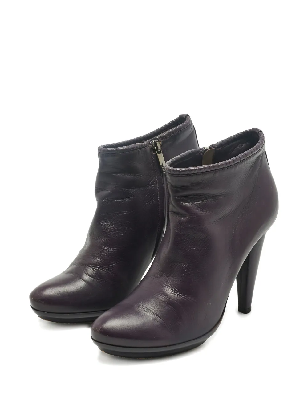 Bottega Veneta Pre-Owned 1224957 leather ankle boots - Paars