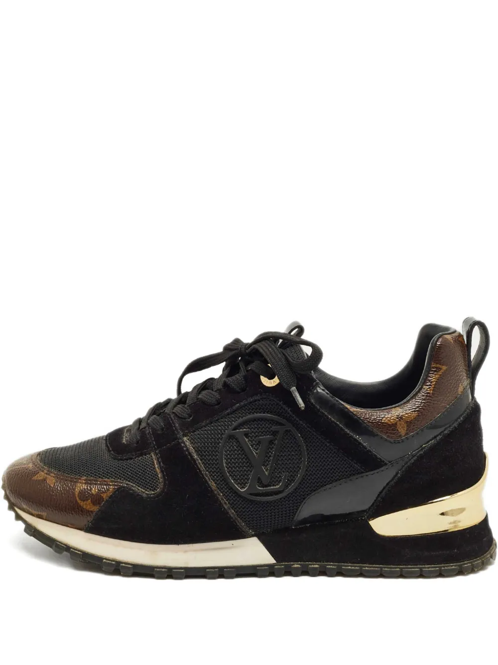 Louis Vuitton Pre-Owned logo detail monogram trainers - Schwarz