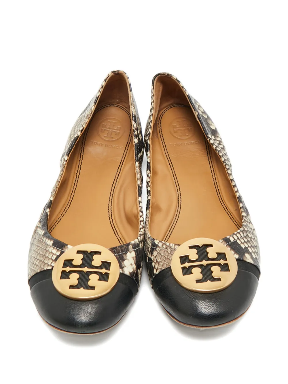 Tory Burch Minnie python-embossed ballets flats | Image 2