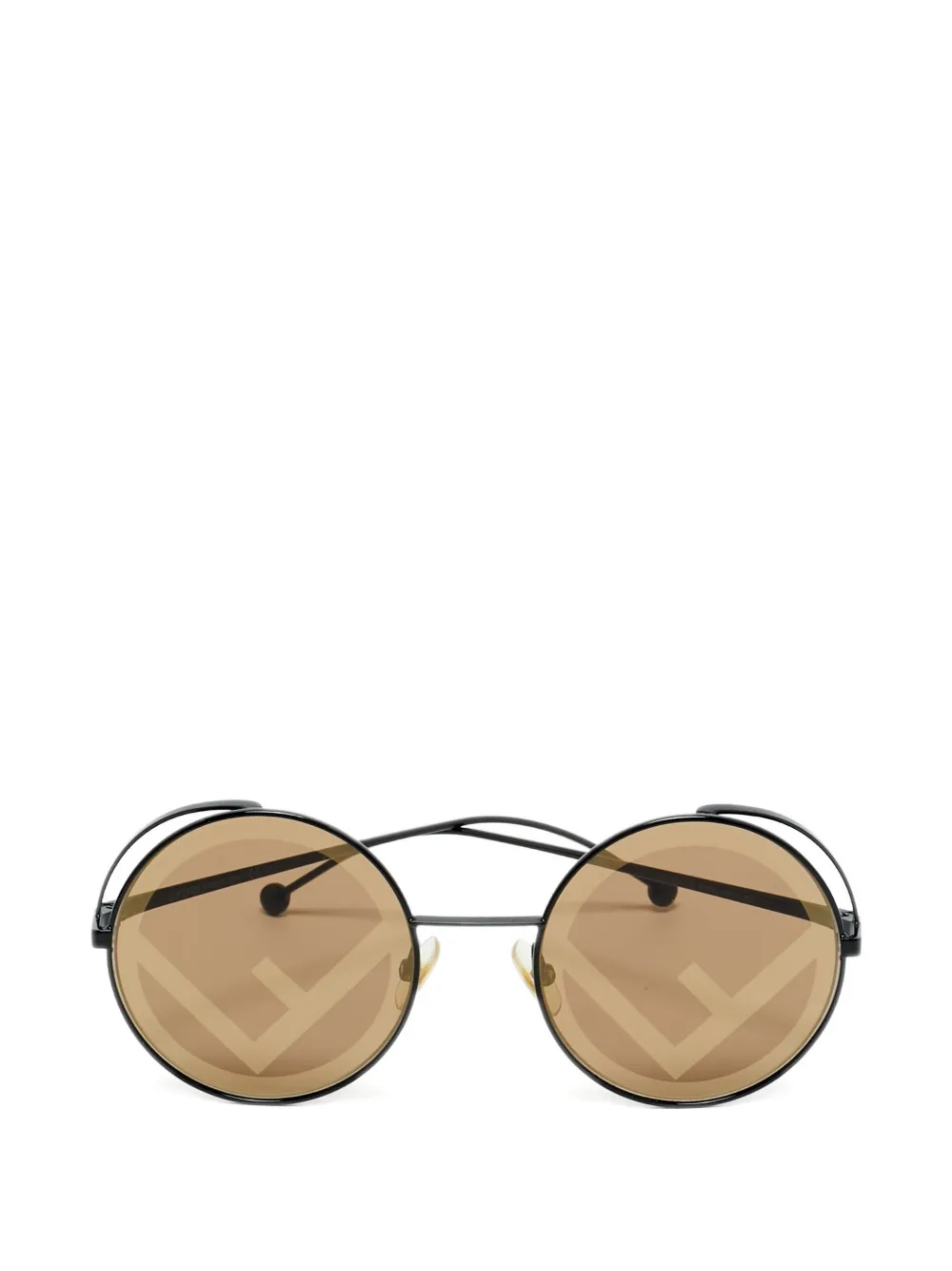 Fendi Pre-Owned FF 0343/S round-frame sunglasses | Black | Image 1