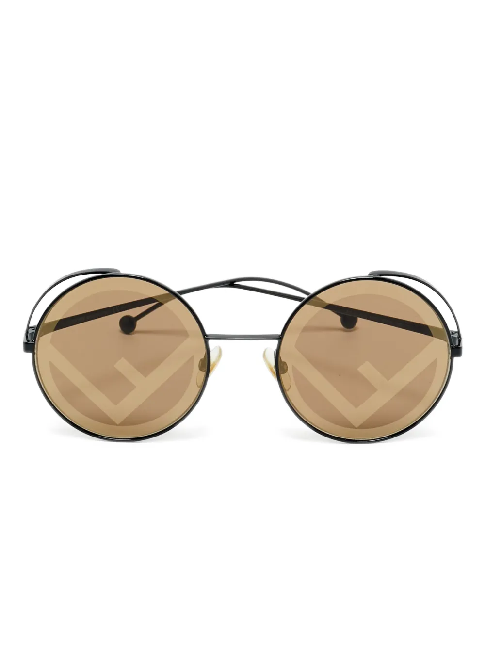 Fendi Pre-Owned FF 0343/S round-frame sunglasses | Black | Image 1