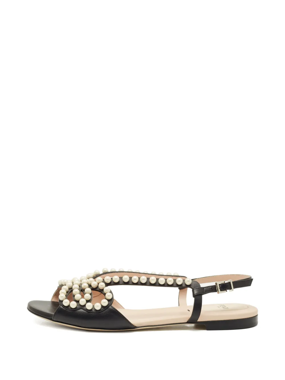 Fendi Pre-Owned pearl leather sandals - Schwarz